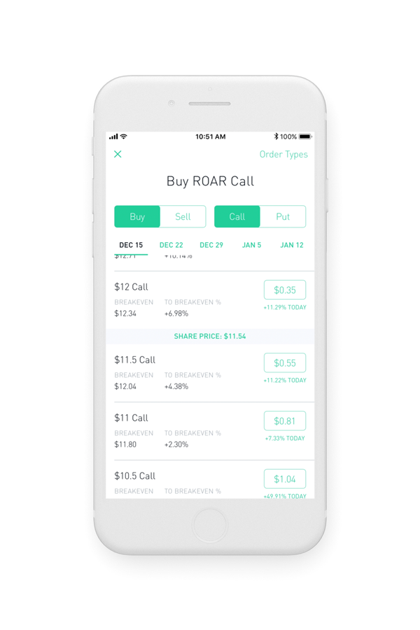 Can the robinhood app trade binary options
